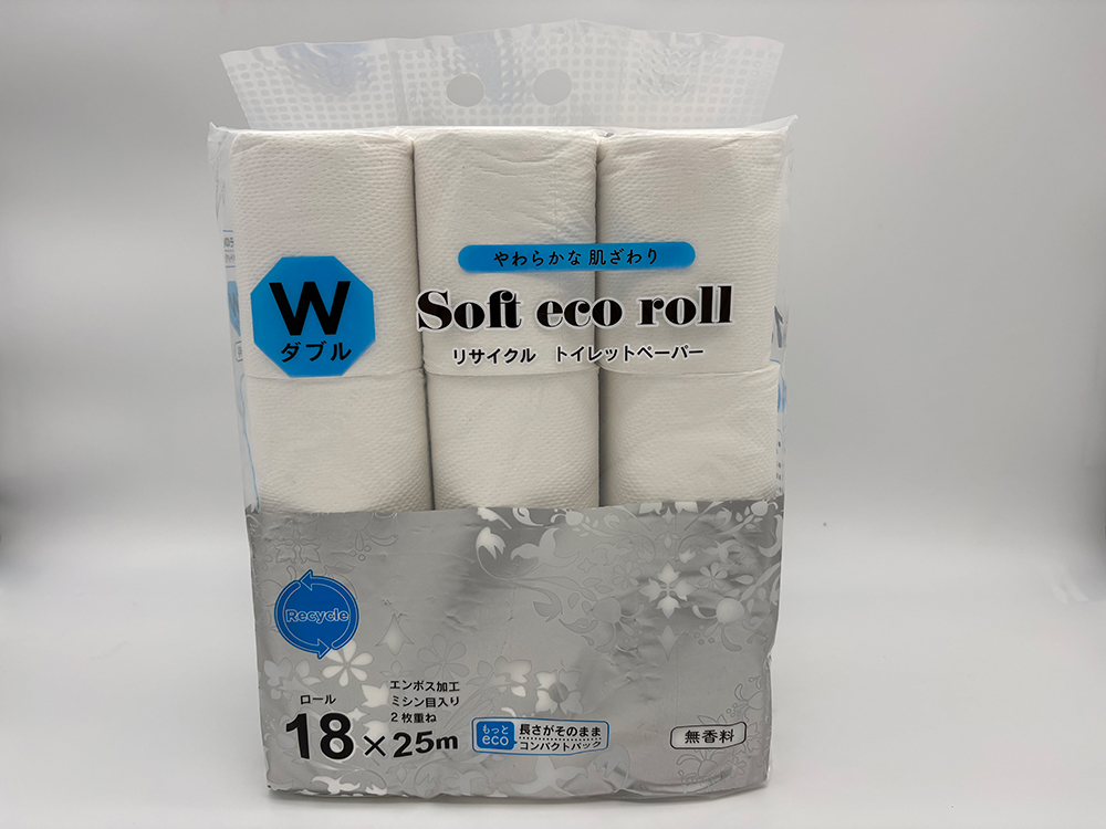 リサイクルトイレットペーパーW 18ロールｘ25m